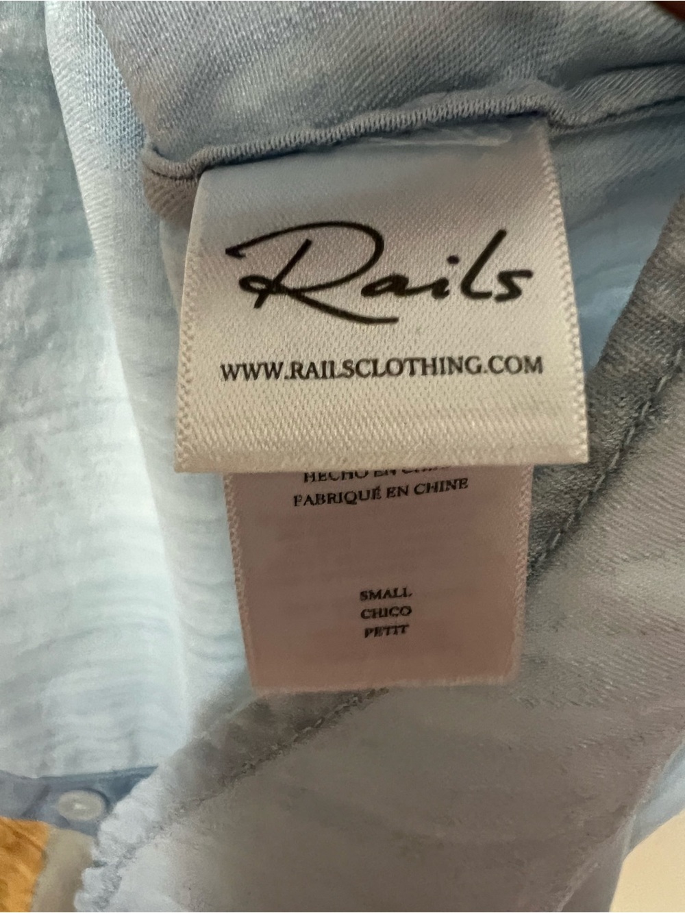 Rails Kat Dress Light Vintage Tencel Chambray Shirt Dress Size S - Picture 7 of 10